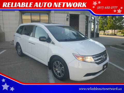2012 Honda Odyssey for sale at RELIABLE AUTO NETWORK in Arlington TX