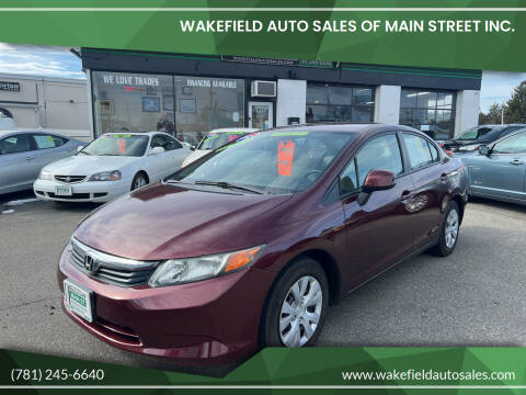 2012 Honda Civic for sale at Wakefield Auto Sales of Main Street Inc. in Wakefield MA