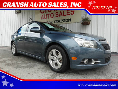 2012 Chevrolet Cruze for sale at CRANSH AUTO SALES, INC in Arlington TX