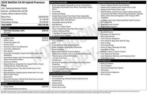 2025 Mazda CX-50 Hybrid Premium Plus