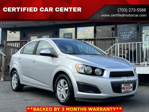 2012 Chevrolet Sonic for sale at CERTIFIED CAR CENTER in Fairfax VA