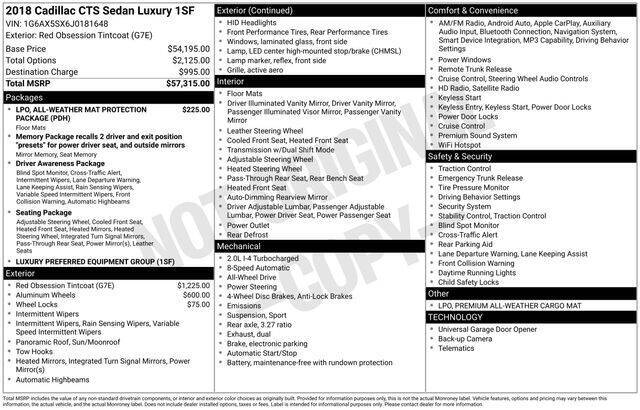 2018 Cadillac CTS 2.0T Luxury