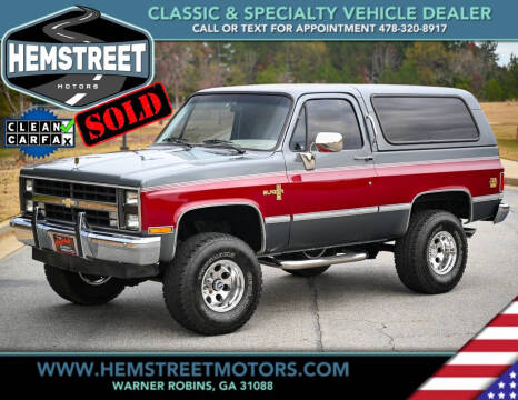 1987 Chevrolet Blazer for sale at Hemstreet Motors in Warner Robins GA