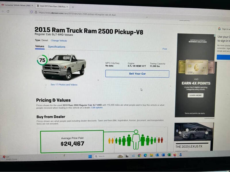 2015 RAM 2500 SLT