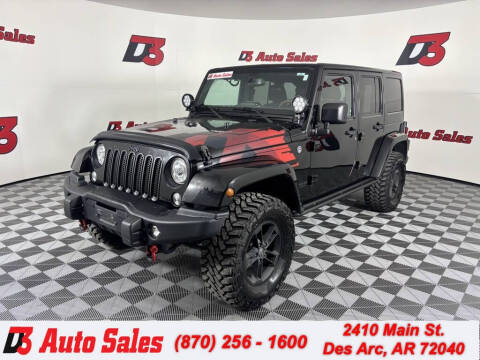 2017 Jeep Wrangler Unlimited for sale at D3 Auto Sales in Des Arc AR