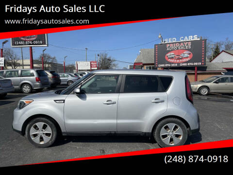 2016 Kia Soul for sale at Fridays Auto Sales LLC in Pontiac MI