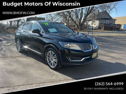 2017 Lincoln MKX for sale at Budget Motors of Wisconsin in Racine WI
