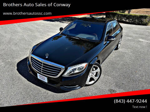 2015 Mercedes-Benz S-Class for sale at Brothers Auto Sales of Conway in Conway SC