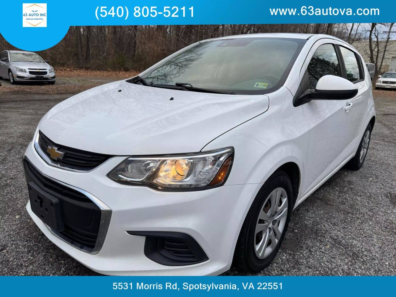 2019 Chevrolet Sonic for sale at 63 Auto Inc in Spotsylvania, VA