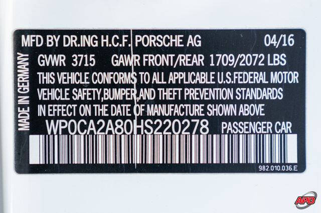 2017 Porsche 718 Boxster