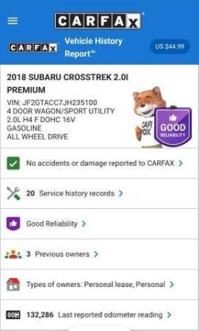 2018 Subaru Crosstrek 2.0i Premium