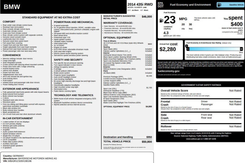 2014 BMW 4 Series 435i