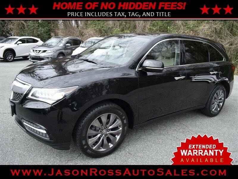 2016 Acura MDX for sale at Jason Ross Auto Sales in Burlington NC