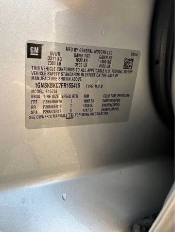 2015 Chevrolet Tahoe LT