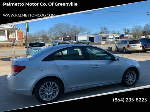 2012 Chevrolet Cruze for sale at Palmetto Motor Co. of Greenville in Greenville SC