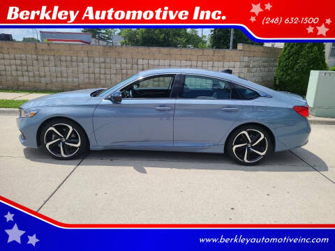 2022 Honda Accord for sale at Berkley Automotive Inc. in Berkley MI