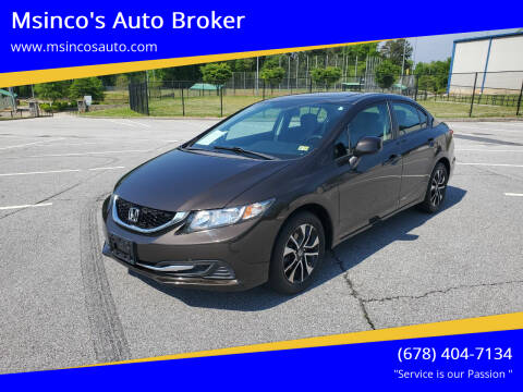 2013 Honda Civic for sale at Msinco's Auto Broker in Snellville GA