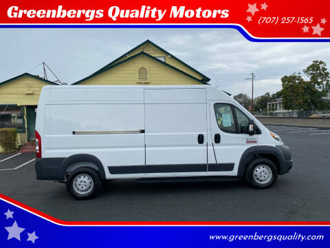 2016 RAM ProMaster Cargo for sale at Greenbergs Quality Motors in Napa CA