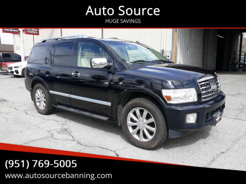 2008 Infiniti QX56 for sale at Auto Source in Banning CA