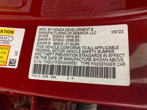 2022 Honda Accord Sport