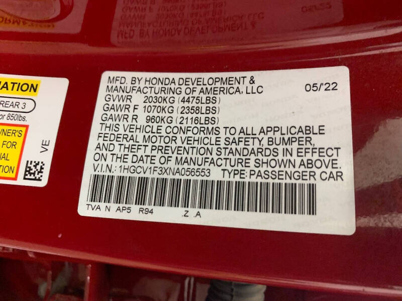 2022 Honda Accord Sport