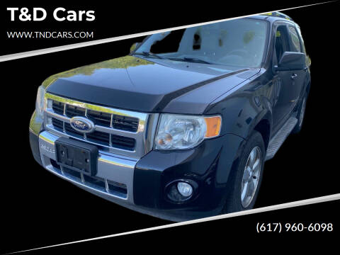 2010 Ford Escape for sale at T&D Cars in Holbrook MA