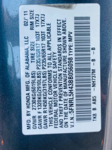 2011 Honda Odyssey EX