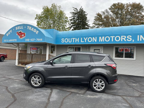 2017 Ford Escape for sale at South Lyon Motors INC in South Lyon MI