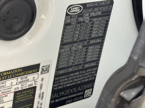 2020 Land Rover Range Rover Velar P250 R-Dynamic S