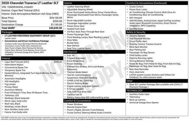 2020 Chevrolet Traverse LT Leather