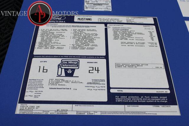 1987 Ford Mustang GT