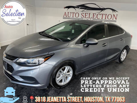 2018 Chevrolet Cruze for sale at Auto Selection Inc. in Houston TX