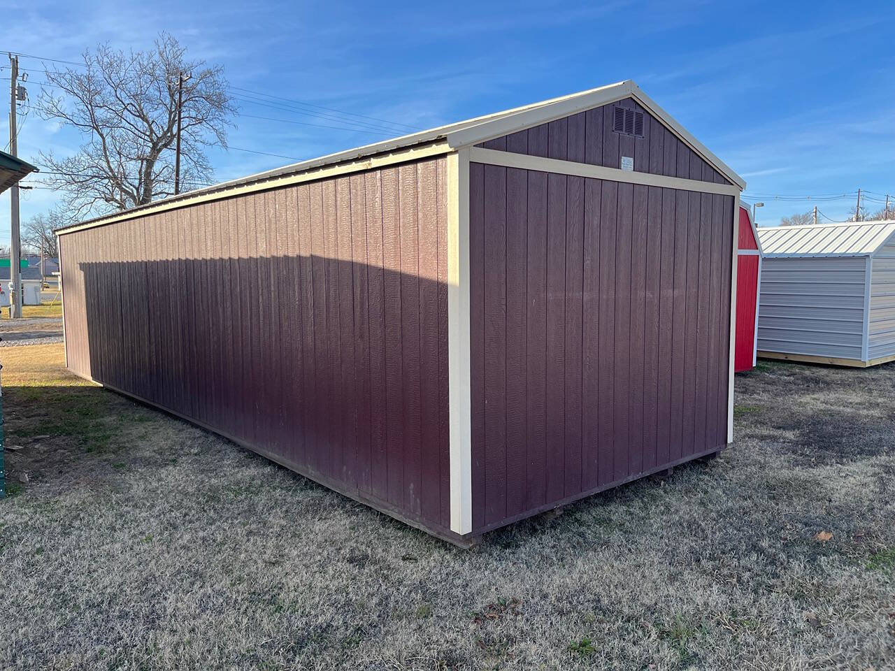 2022 Burnett Affordable Buildings 12x36 Utility Shed for sale at Lakeside Auto RV & Outdoors in Cleveland, OK