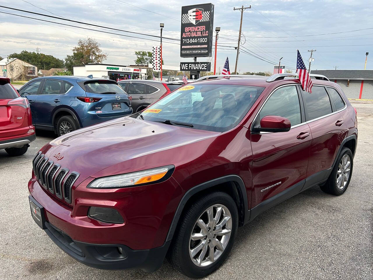 2017 Jeep Cherokee for sale at SPENCER AUTO SALES in South Houston, TX