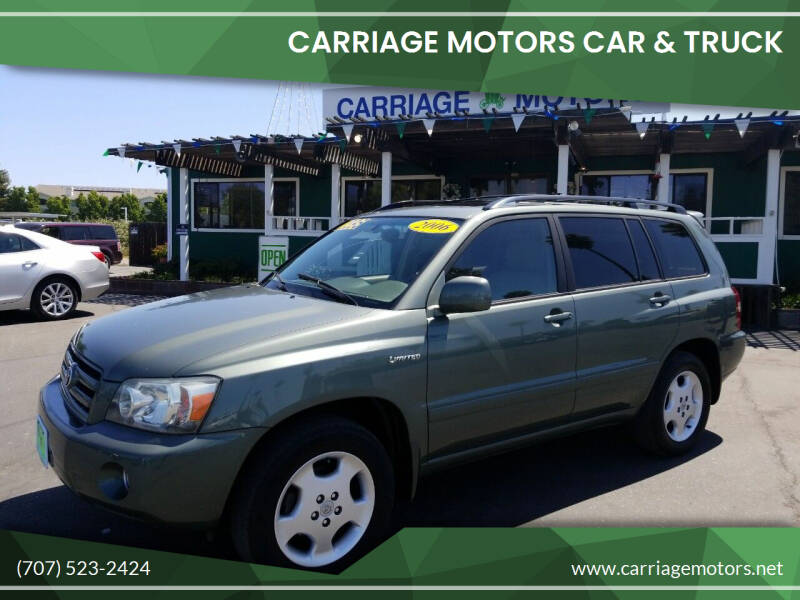 2006 Toyota Highlander for sale at Carriage Motors Car & Truck in Santa Rosa CA