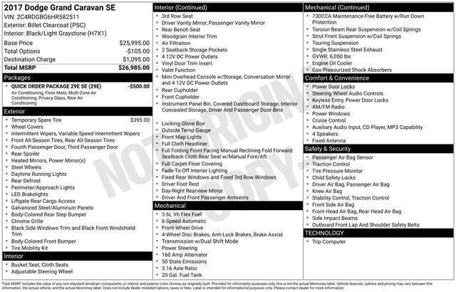 2017 Dodge Grand Caravan SE