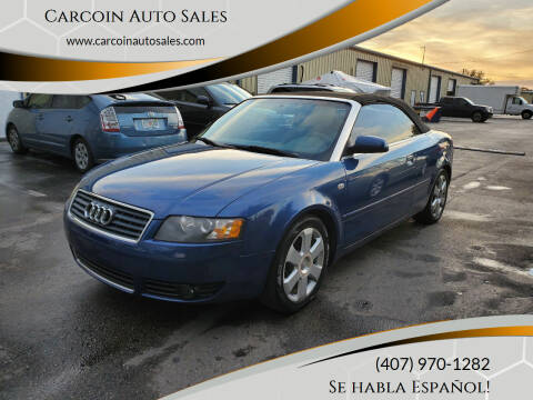 2004 Audi A4 for sale at Carcoin Auto Sales in Orlando FL