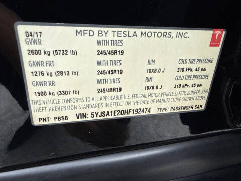 2017 Tesla Model S 75D