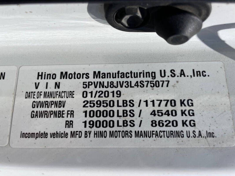 2020 Hino 268A