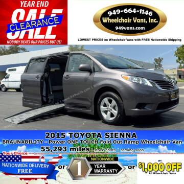 2015 Toyota Sienna for sale at Wheelchair Vans Inc in Laguna Hills CA