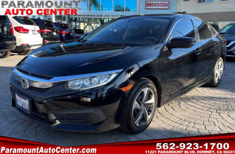 2017 Honda Civic for sale at PARAMOUNT AUTO CENTER in Downey CA