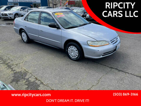 2001 Honda Accord for sale at RIPCITY CARS LLC in Portland OR
