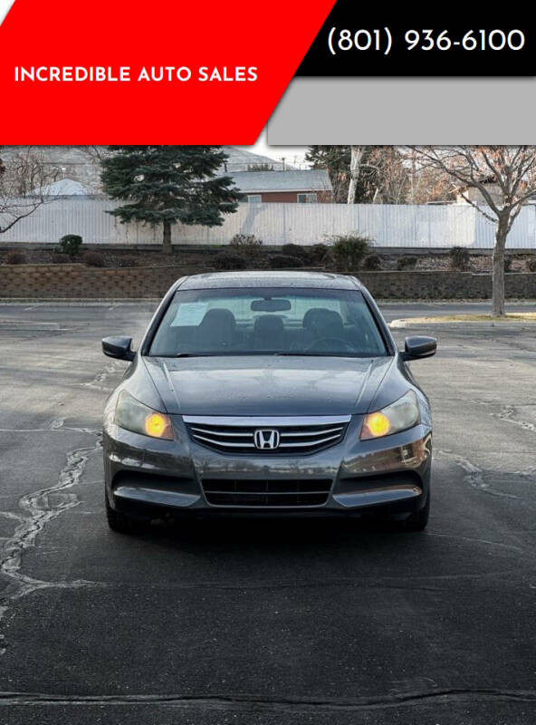 2012 Honda Accord for sale at INCREDIBLE AUTO SALES in Bountiful UT