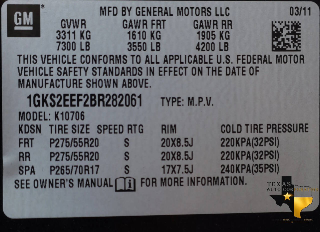 Black 2011 GMC Yukon Denali AWD Denali 4dr SUV 50