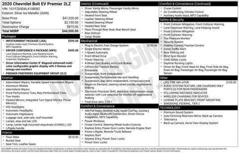 2020 Chevrolet Bolt EV Premier