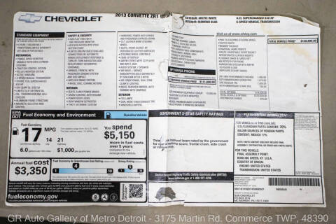 2013 Chevrolet Corvette ZR1