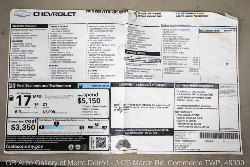 2013 Chevrolet Corvette ZR1