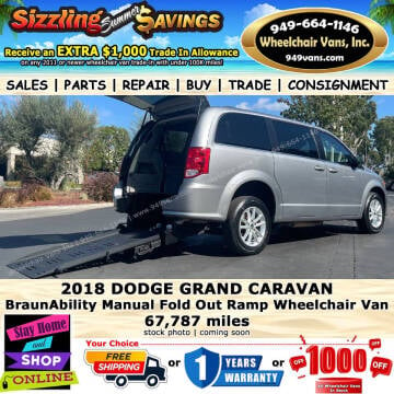 2018 Dodge Grand Caravan for sale at Wheelchair Vans Inc in Laguna Hills CA