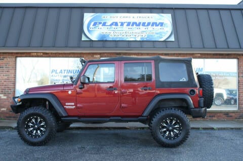 2012 Jeep Wrangler Unlimited for sale at Platinum Auto World in Fredericksburg VA