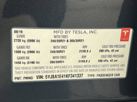 2019 Tesla Model S Performance